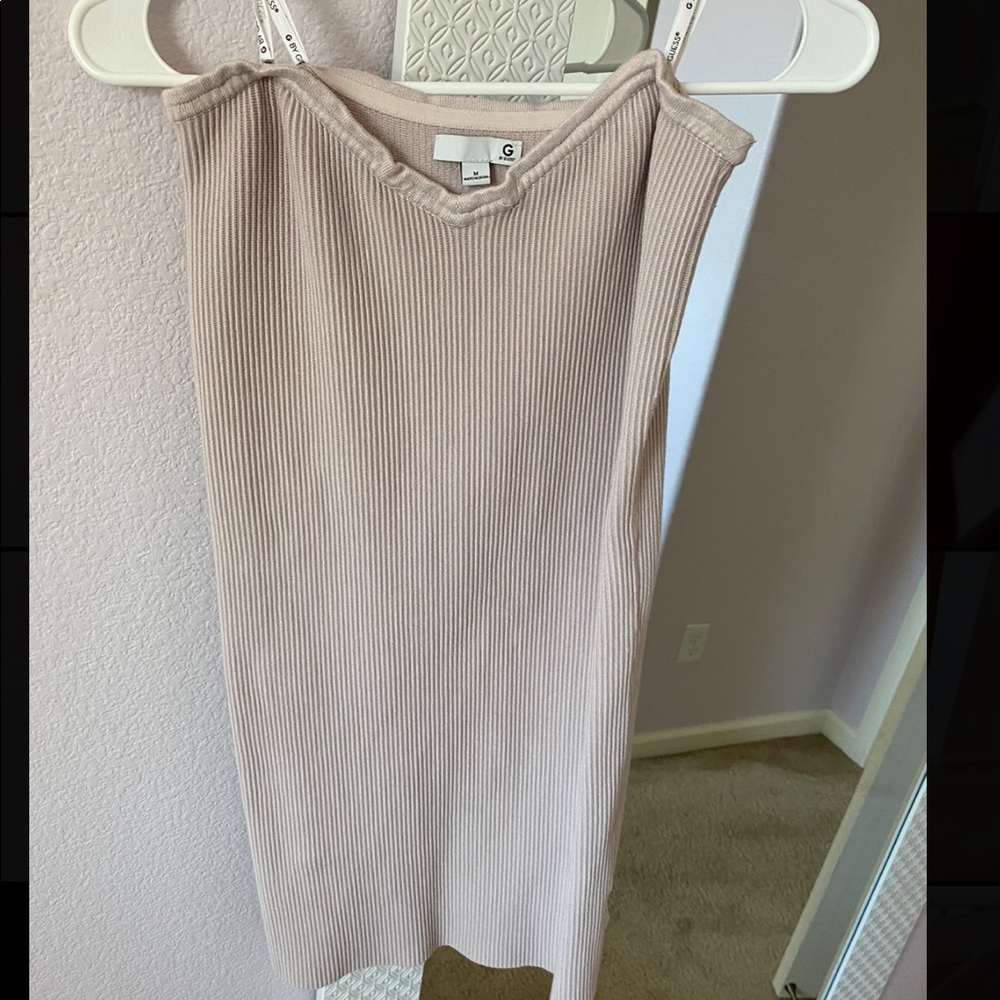 Light lavender strapless tight dress